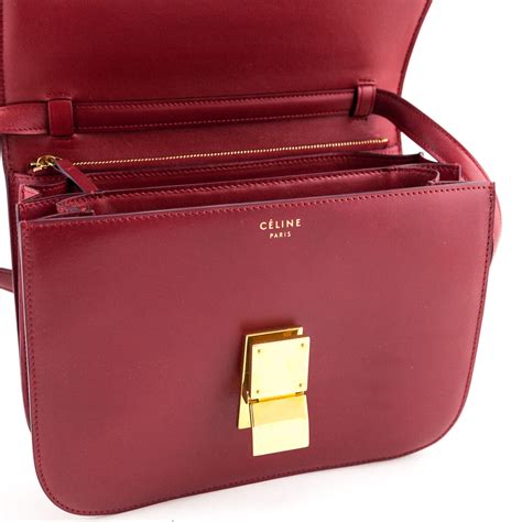 celine box red small|Celine pursebop box bag.